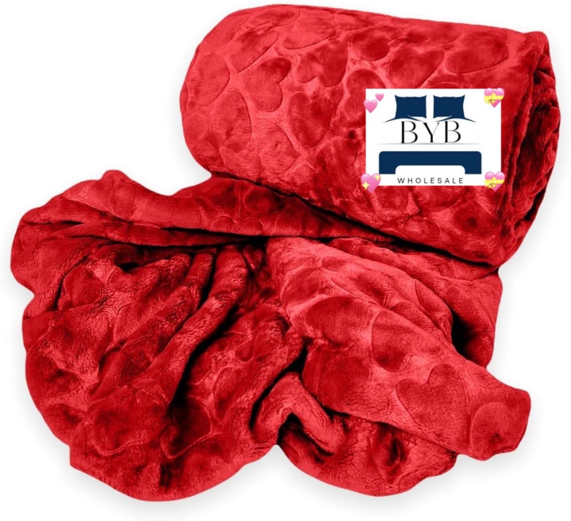 Heart embossed fleece