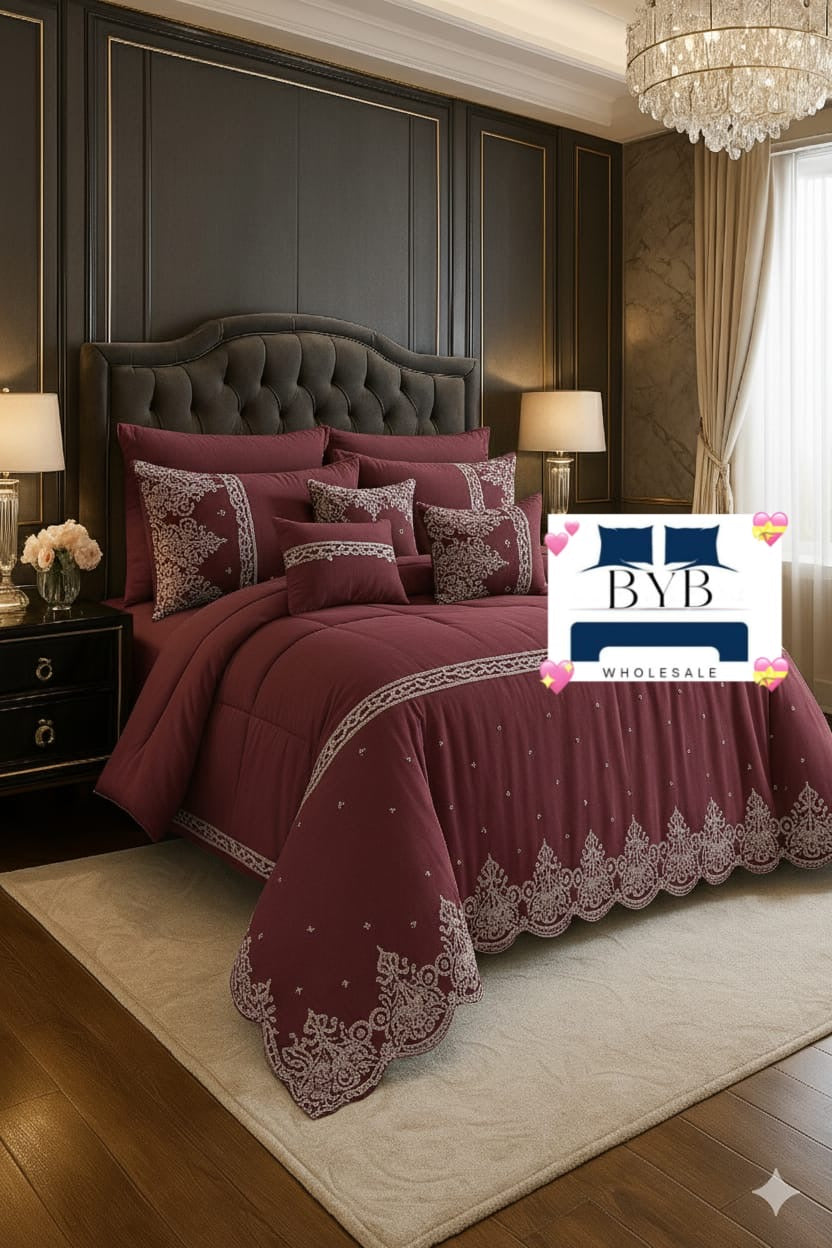 7 Piece Lace Comforter