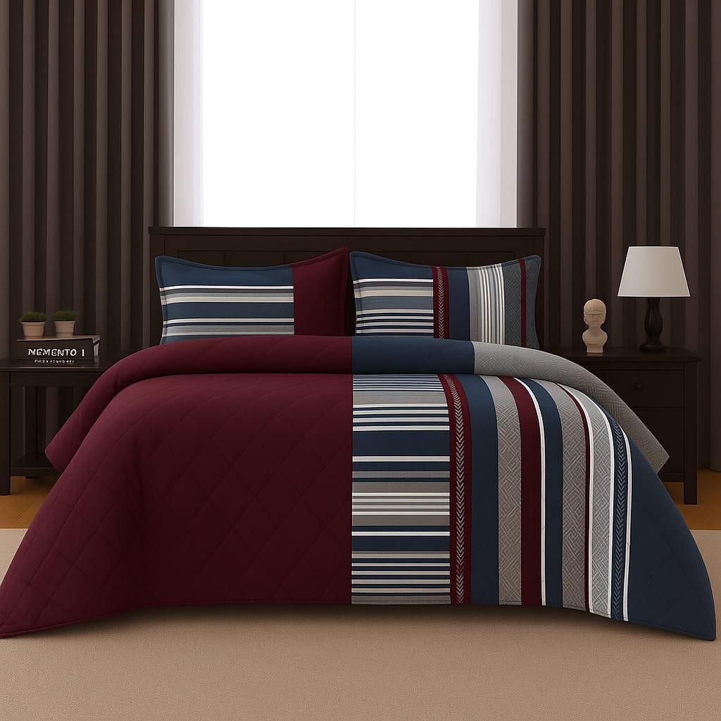 5 piece reversible comforter set