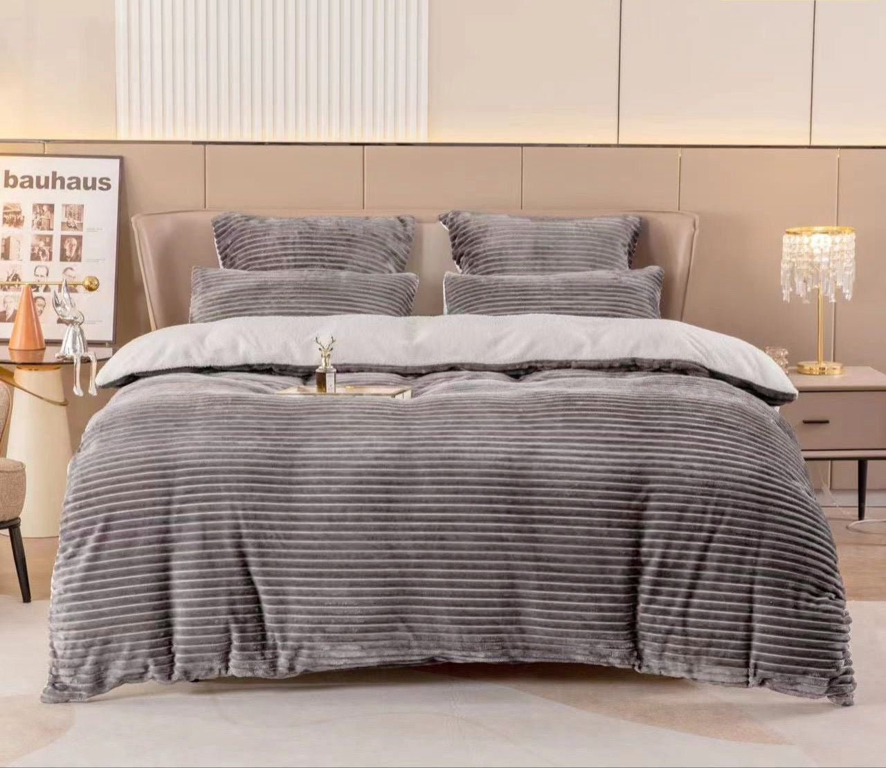 5 Piece Stripped Comforter