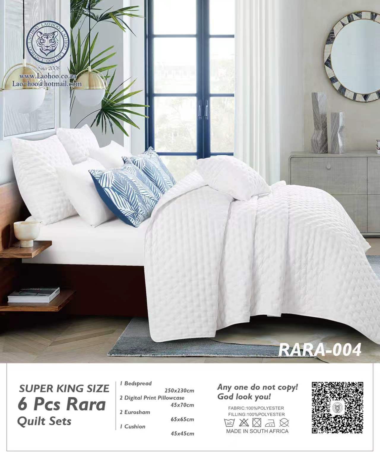 6 piece Rara quilt