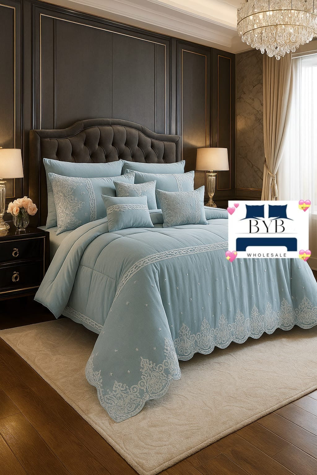 7 Piece Lace Comforter
