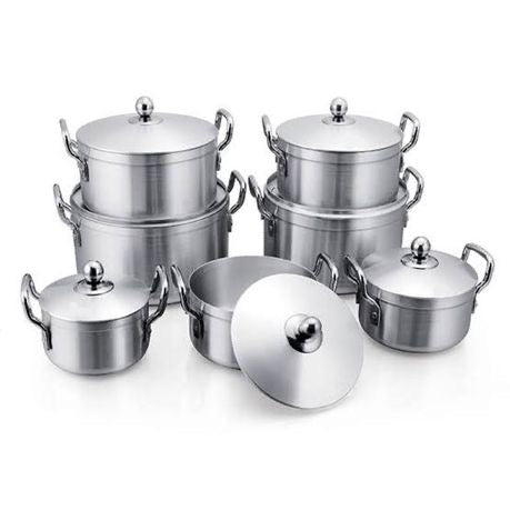 14 piece Aluminum pots set