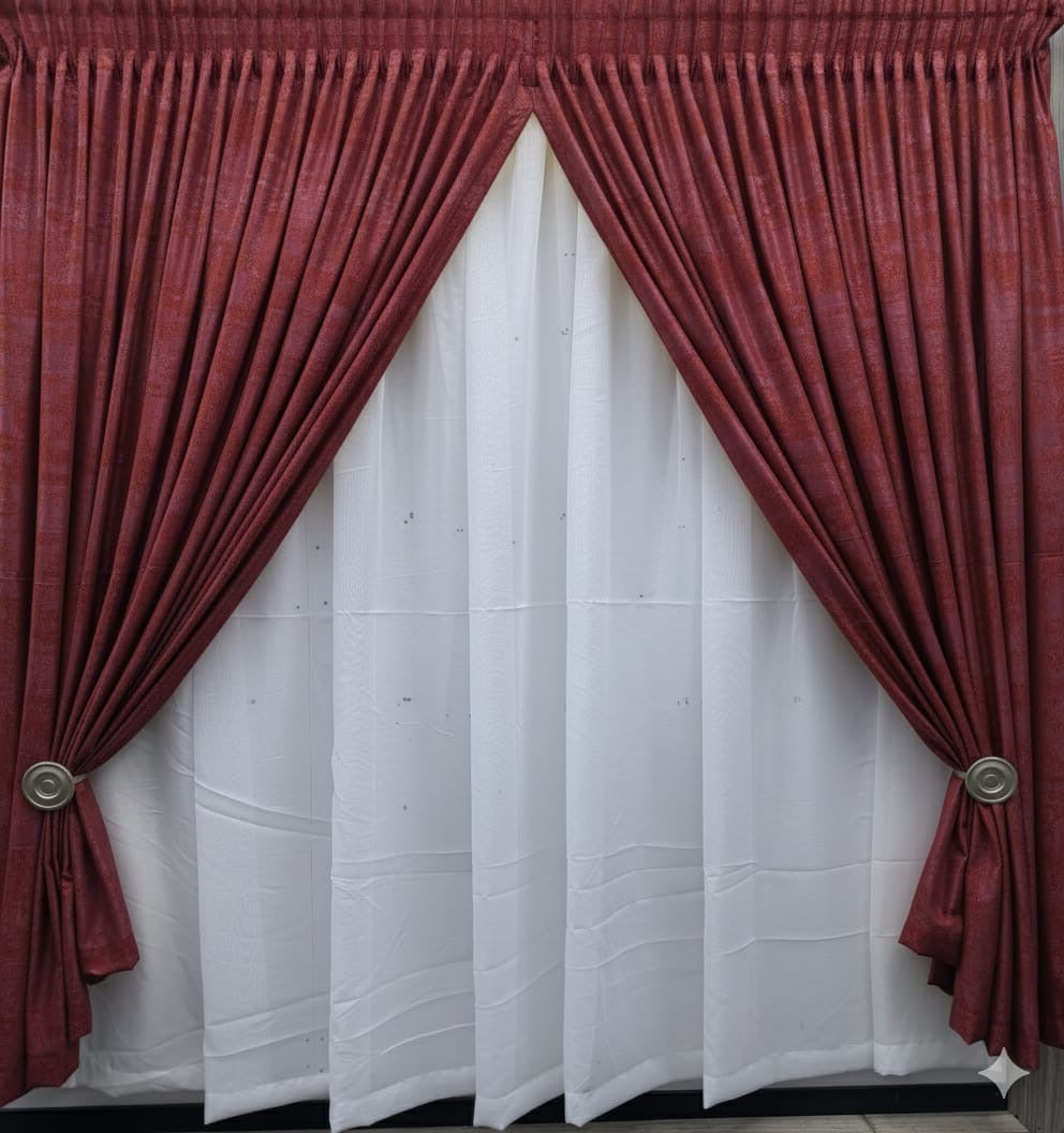 Curtain with Plain Lace