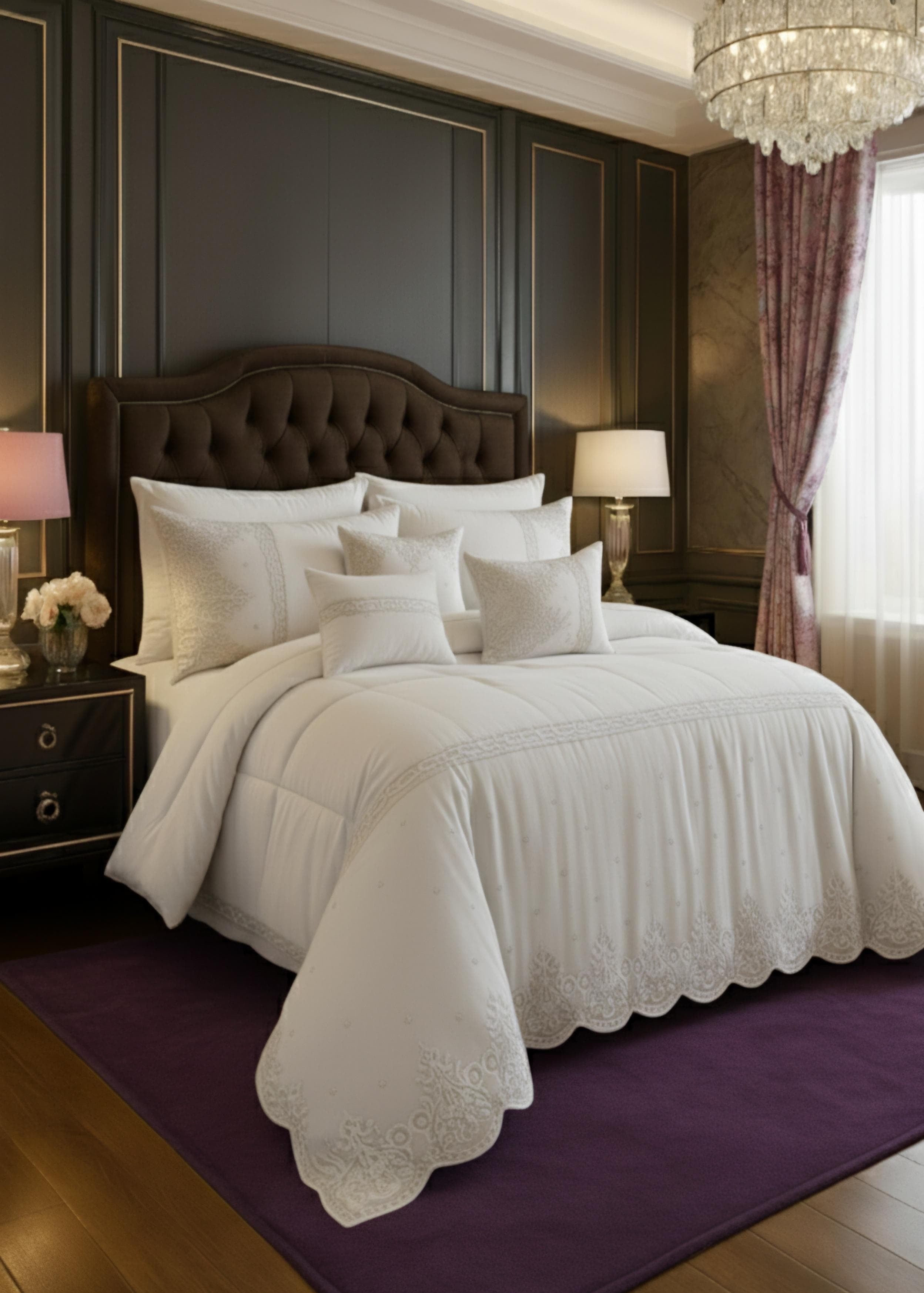 7 Piece Lace Comforter