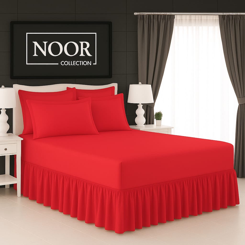 5 Piece Plain Frilled Combo Sheet