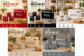 4 piece bread bin and canister set