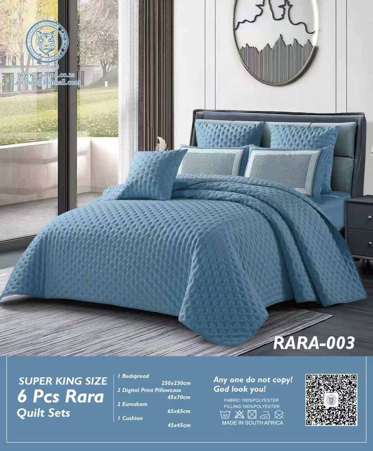 6 piece Rara quilt