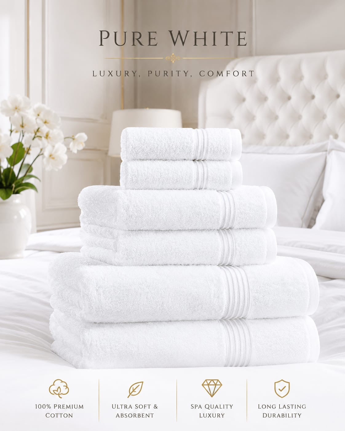 6 piece Towel set