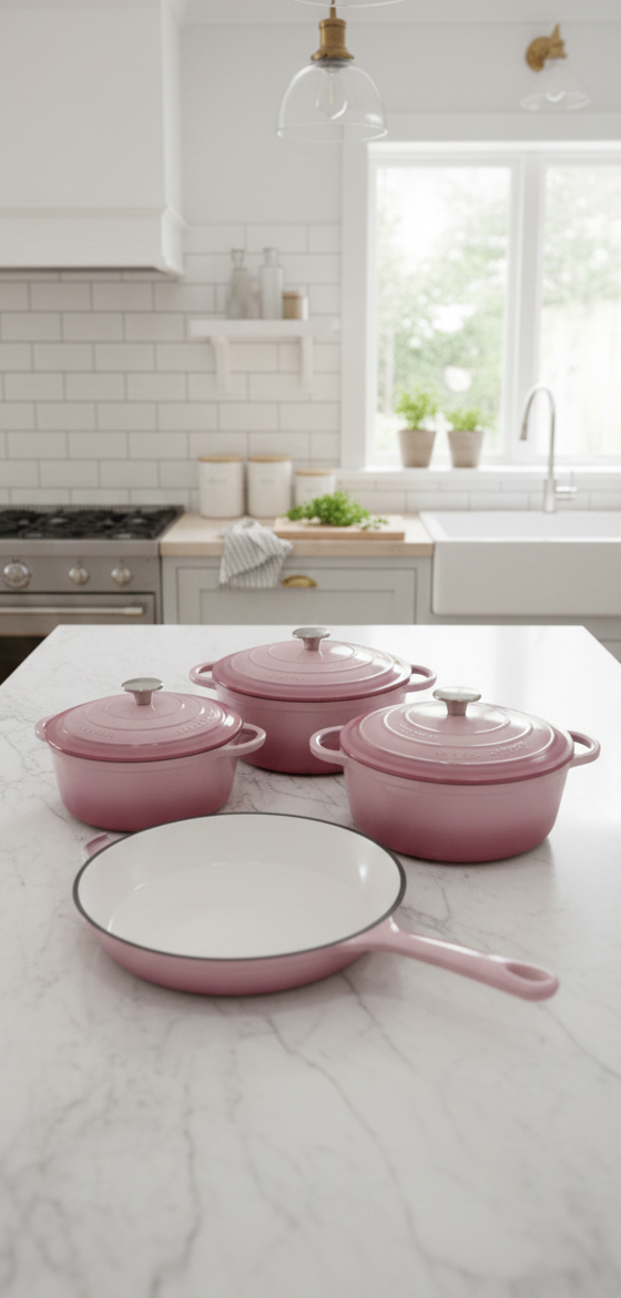 7 Piece Cast Iron pots