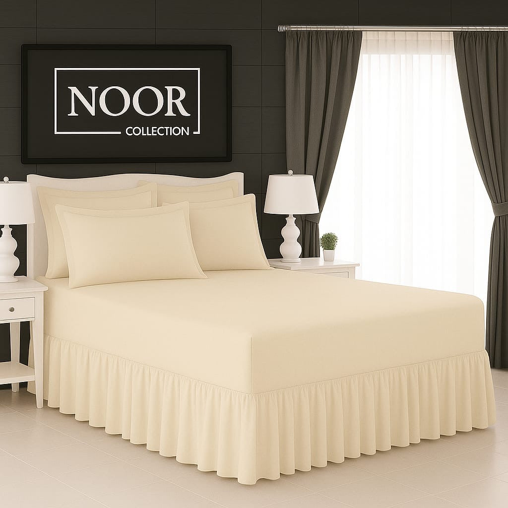 5 Piece Plain Frilled Combo Sheet