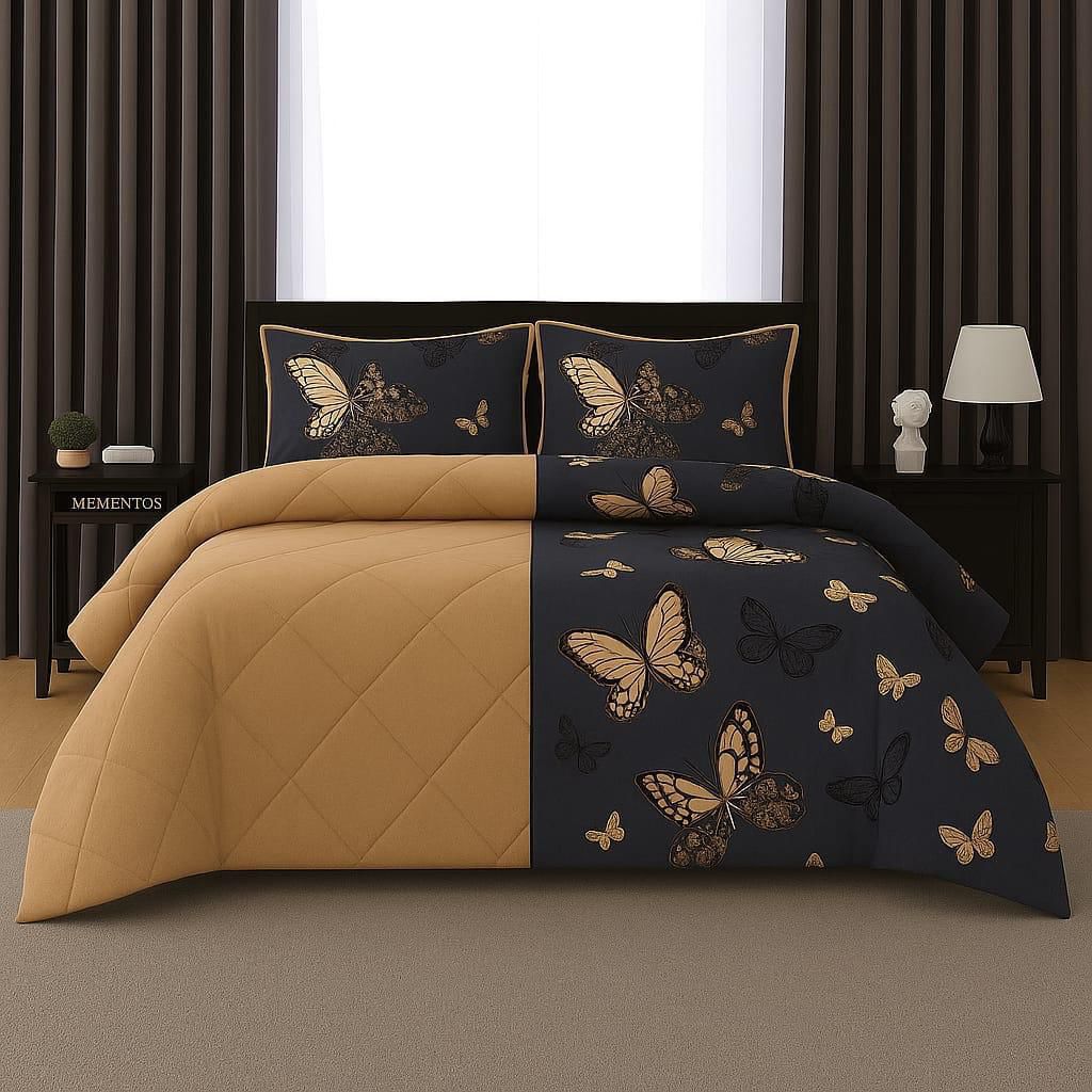 5 piece reversible comforter set