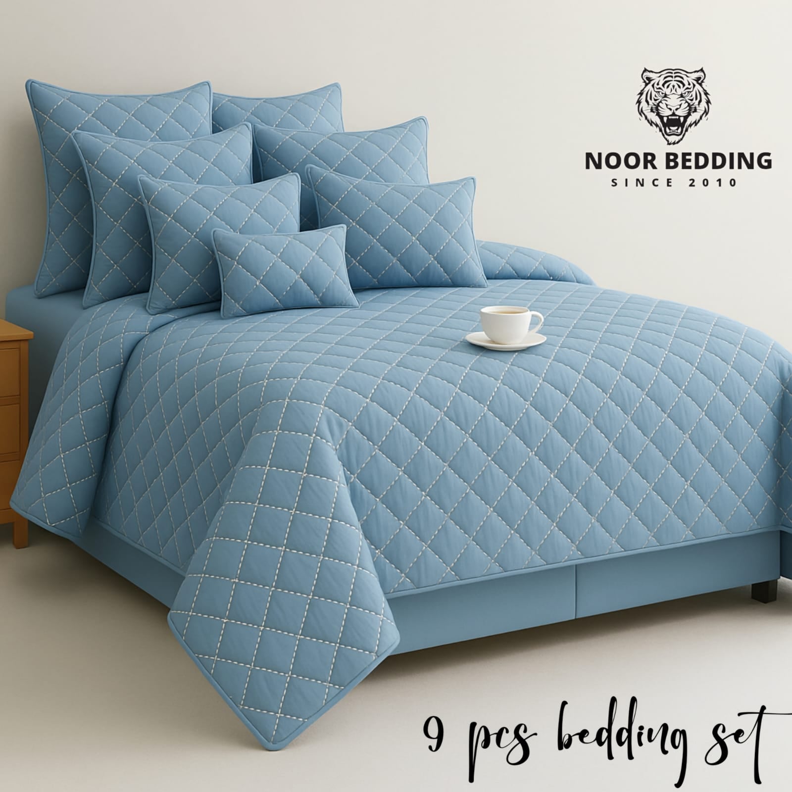 9 Piece Bedspread Comforter set