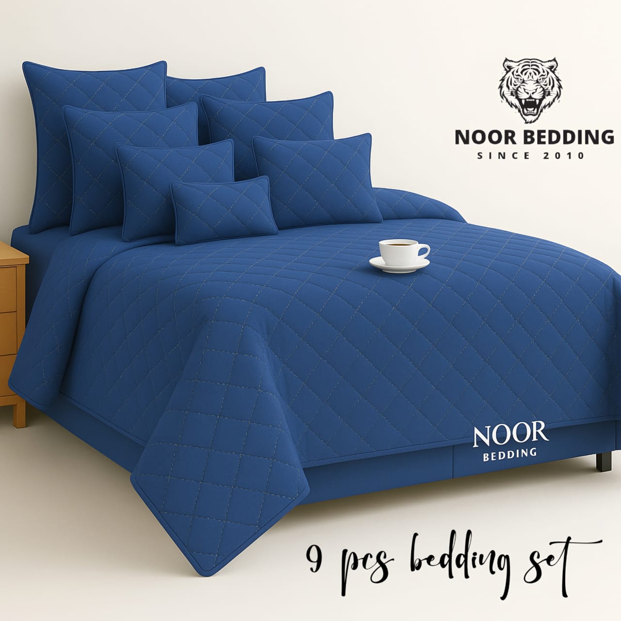 9 Piece Bedspread Comforter set