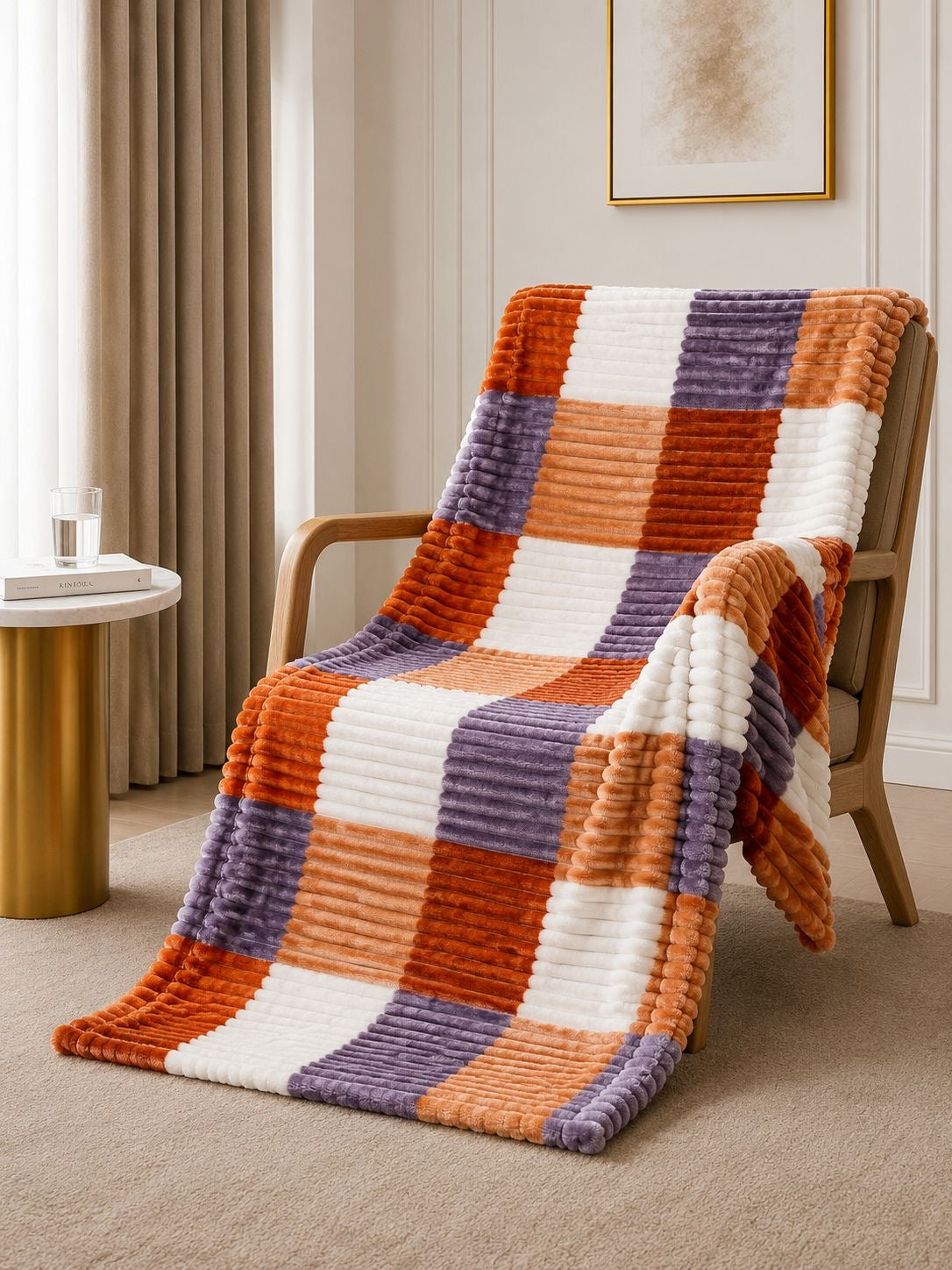 Colored squared fleece
