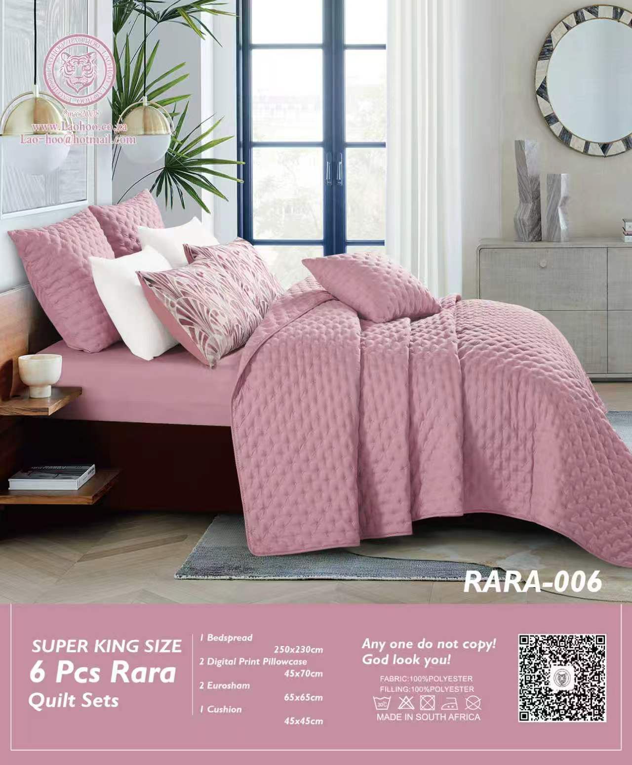 6 piece Rara quilt