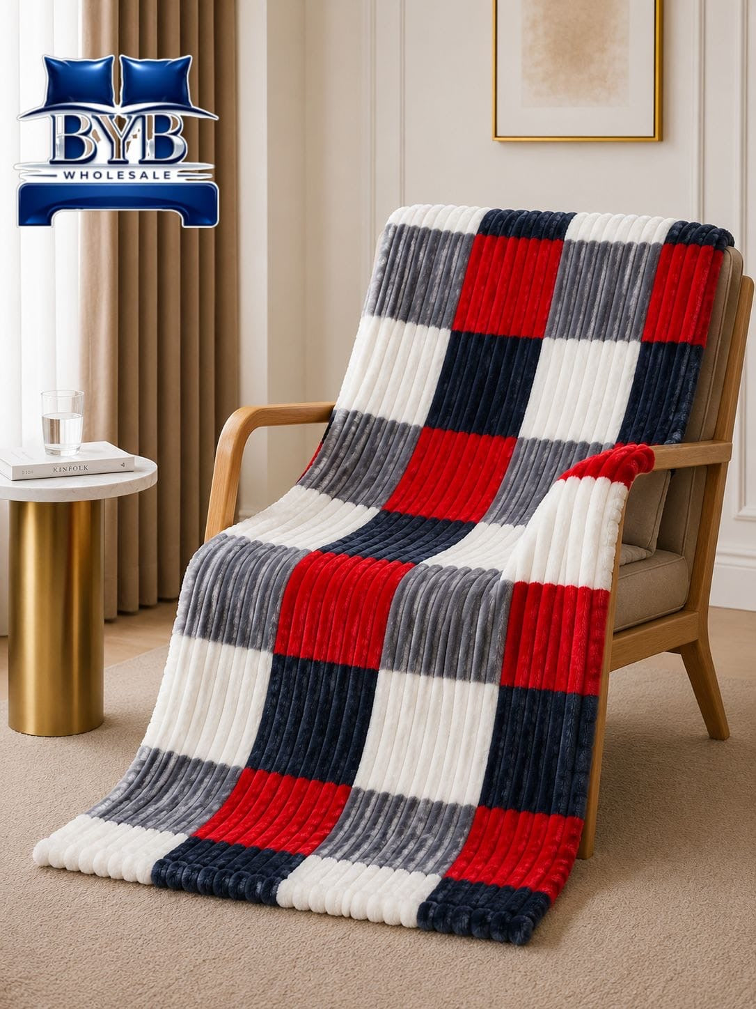 Colored squared fleece