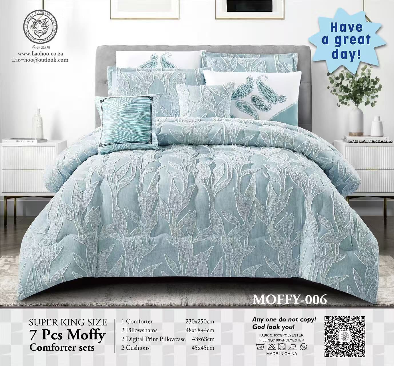 7 piece Moffy comforter