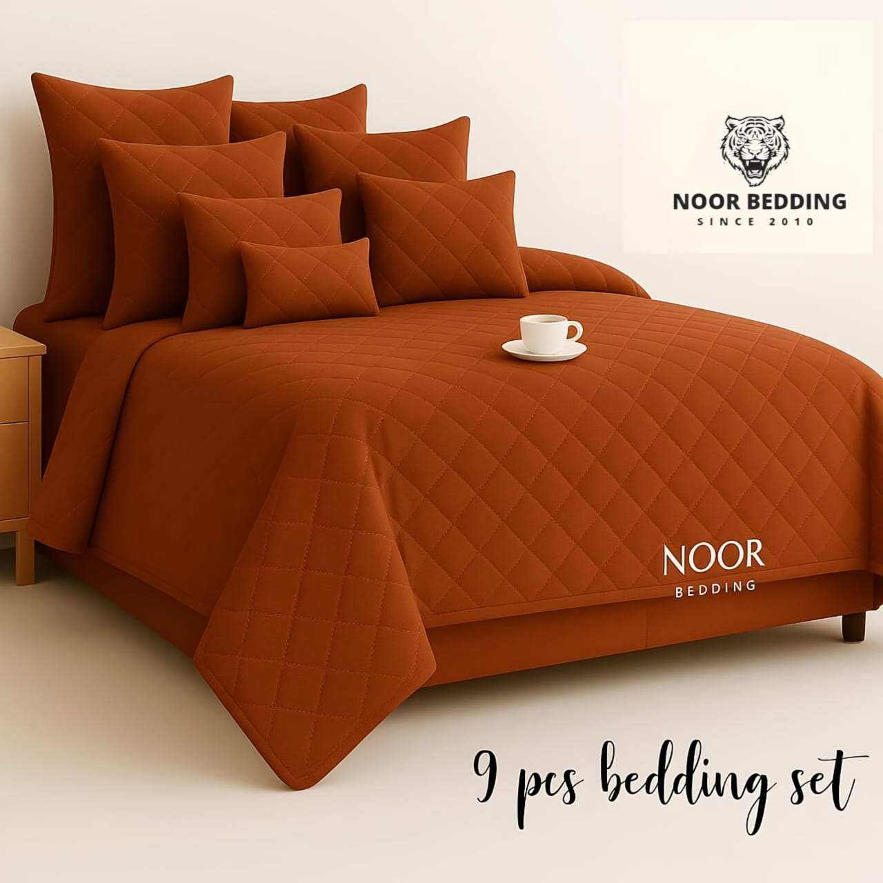 9 Piece Bedspread Comforter set