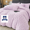 5piece Heart embossed comforter