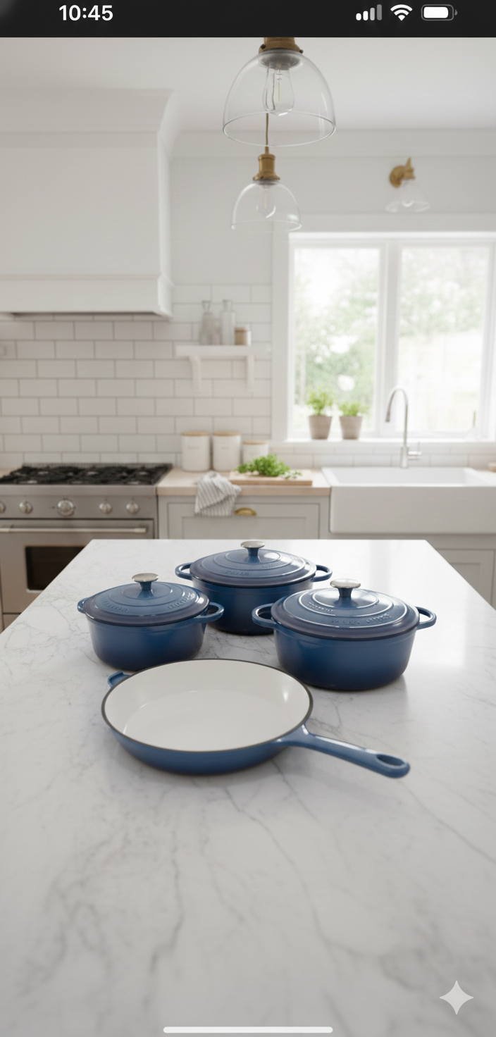 7 Piece Cast Iron pots