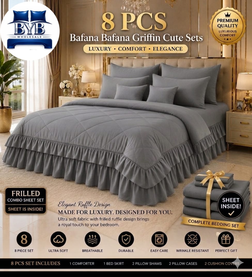 8 pcs Bafana Ruffle Comforter set