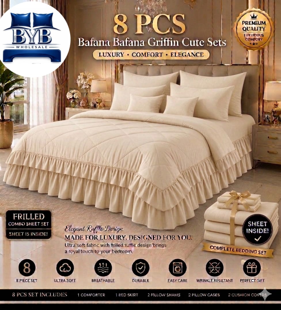 8 pcs Bafana Ruffle Comforter set