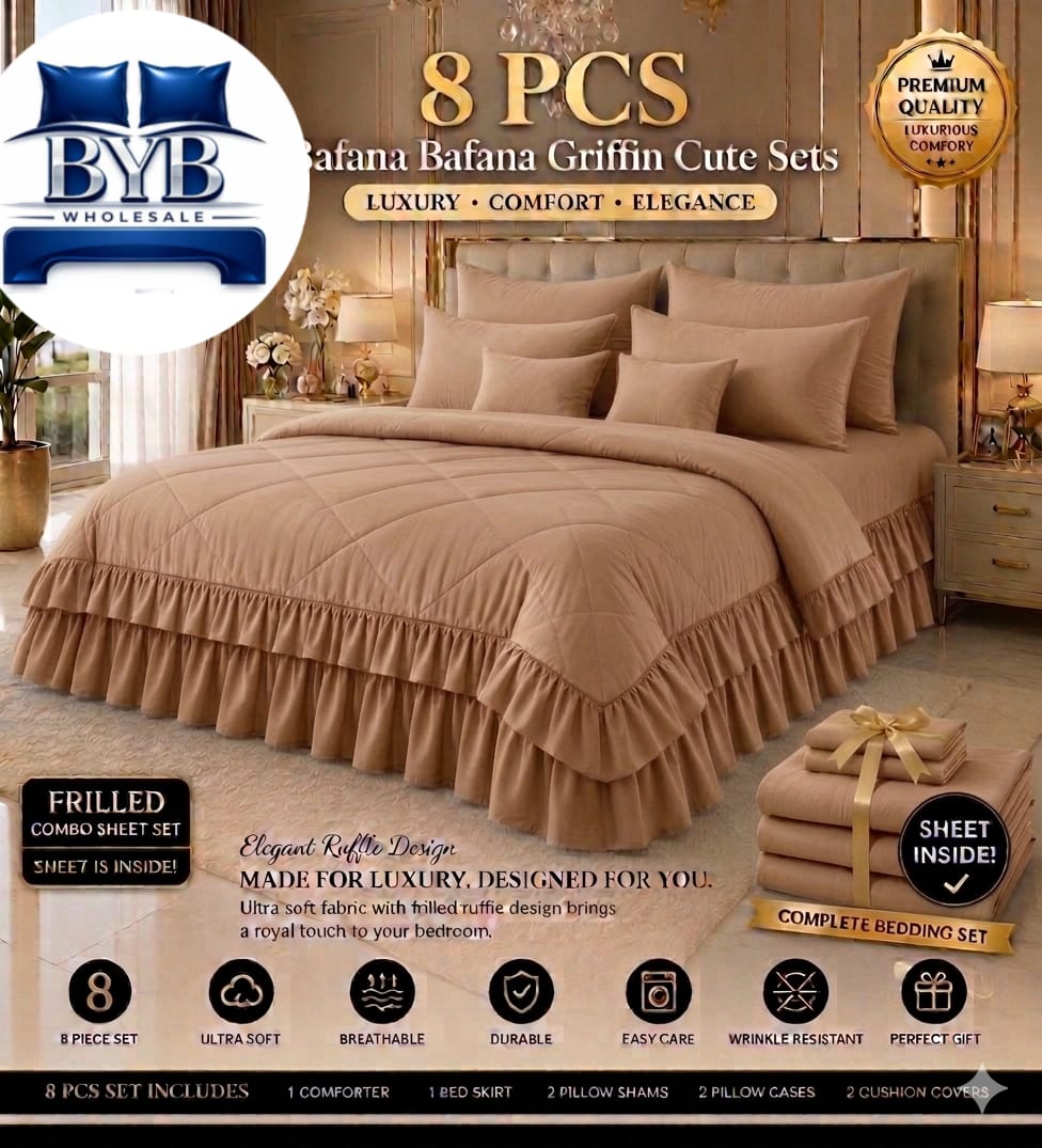 8 pcs Bafana Ruffle Comforter set
