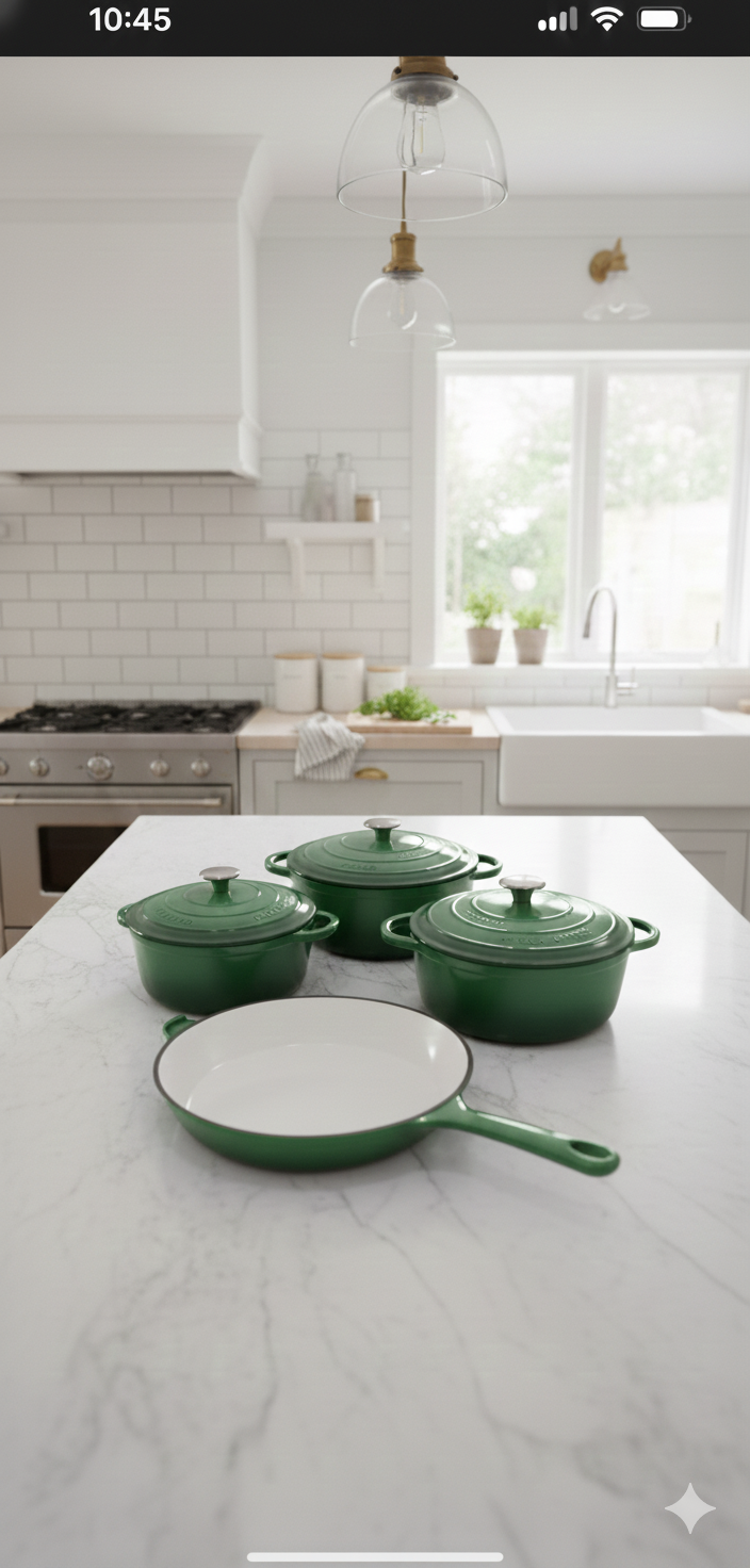 7 Piece Cast Iron pots