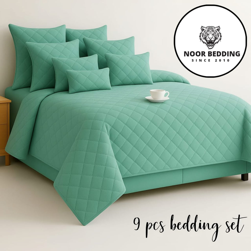 9 Piece Bedspread Comforter set