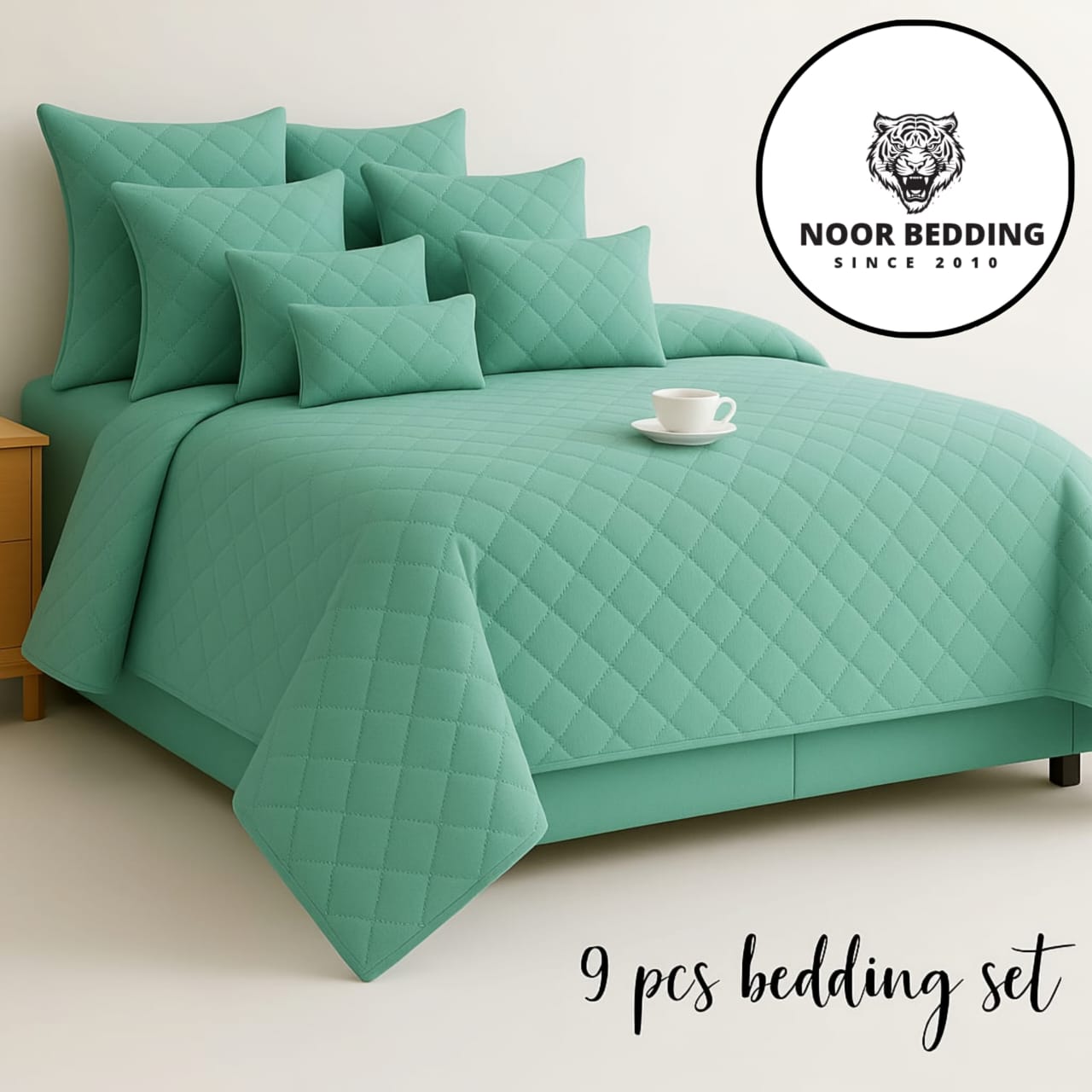 9 Piece Bedspread Comforter set