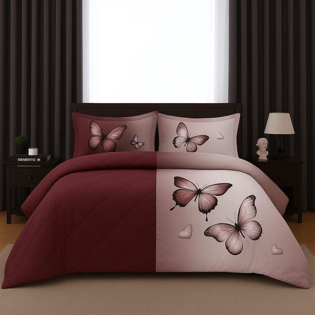 5 piece reversible comforter set