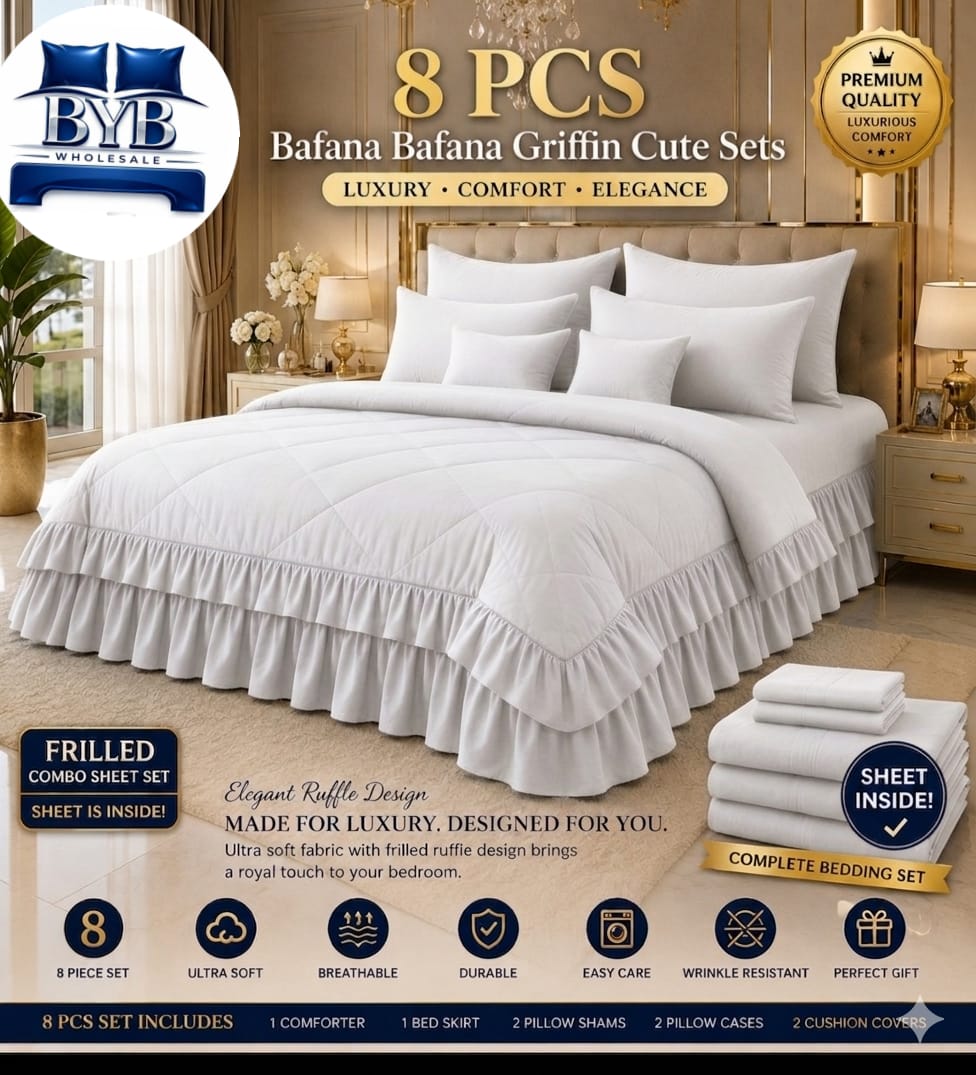 8 pcs Bafana Ruffle Comforter set