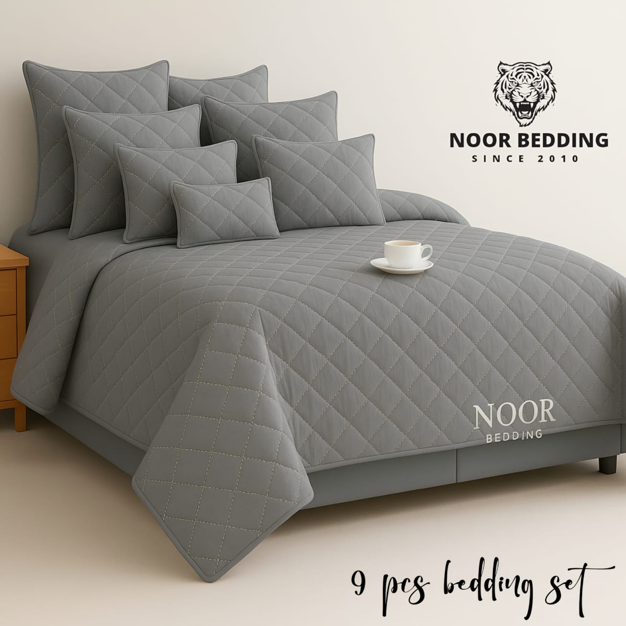 9 Piece Bedspread Comforter set