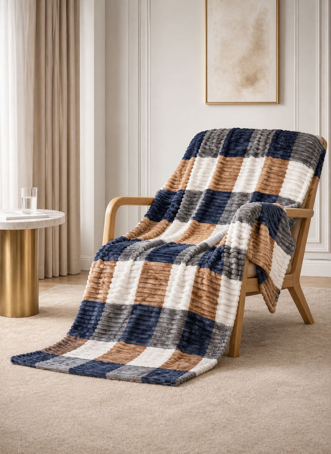 Colored squared fleece