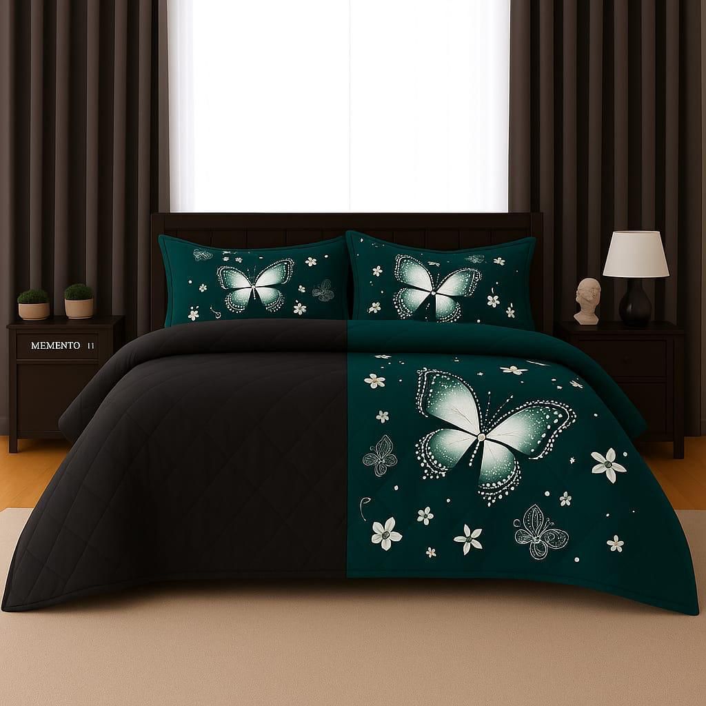 5 piece reversible comforter set