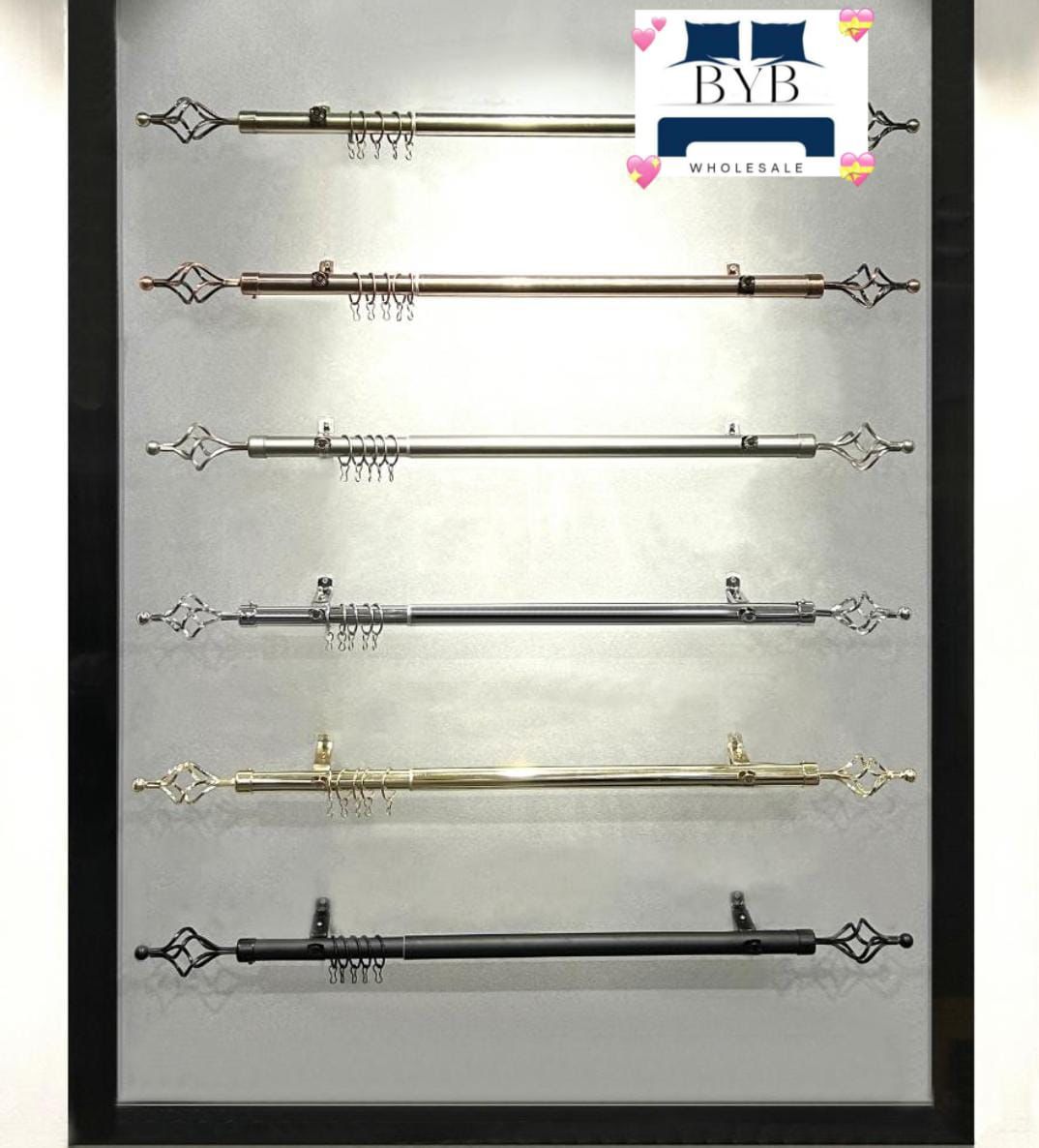 3M double adjustable Curtain rods