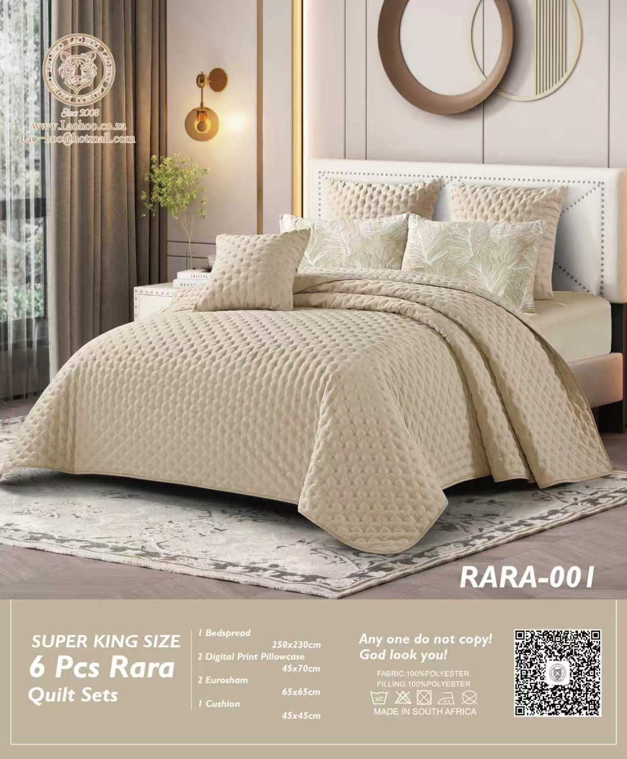 6 piece Rara quilt