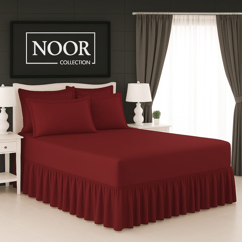 5 Piece Plain Frilled Combo Sheet