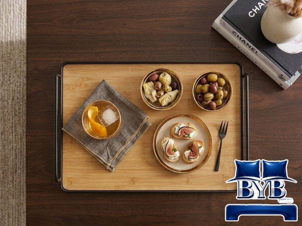 3 piece bamboo tray