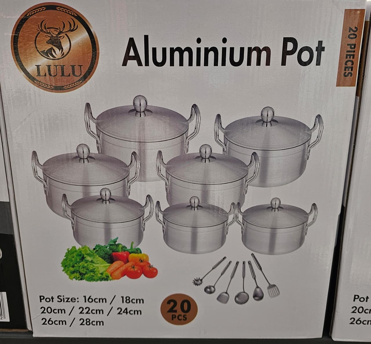 20 Piece Aluminum Pot set