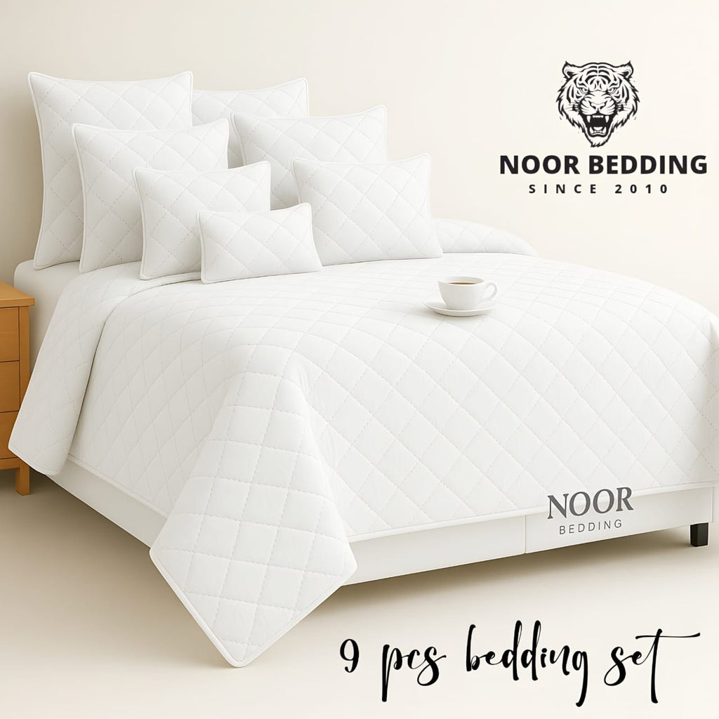9 Piece Bedspread Comforter set