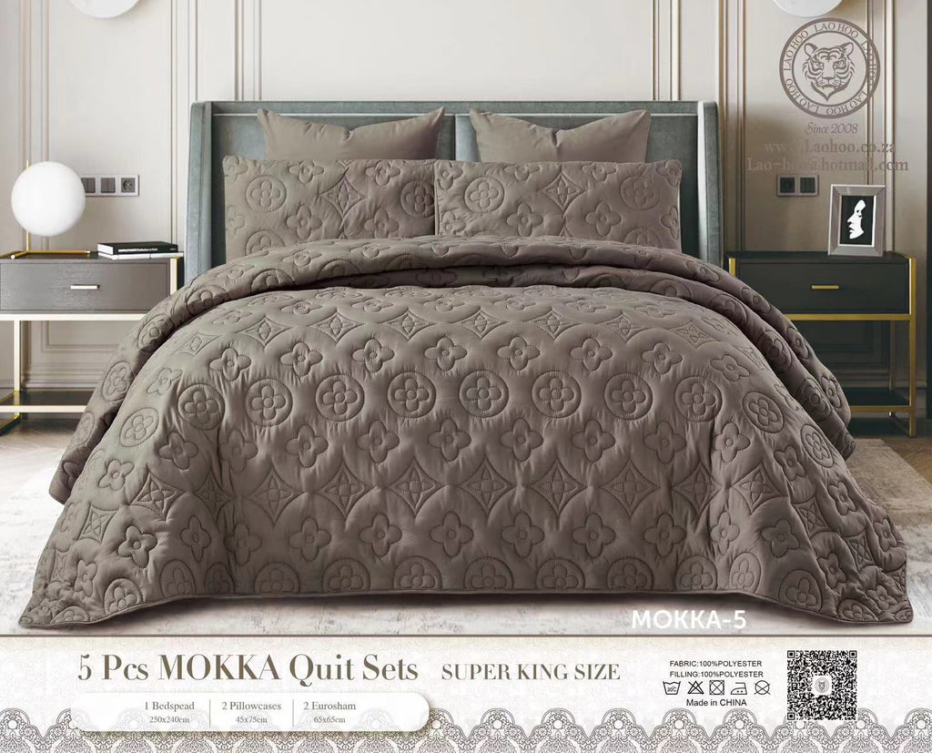 5 Piece Mokka Quilt