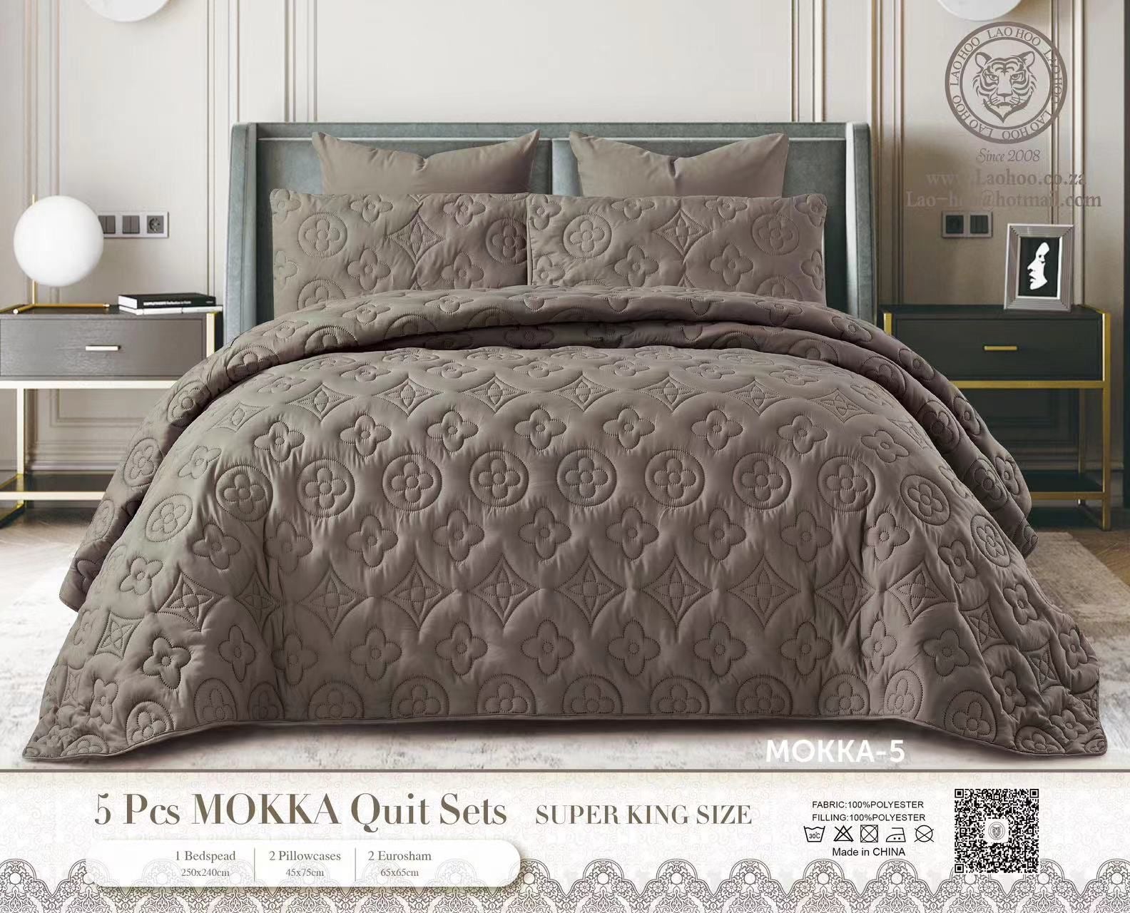 5 Piece Mokka Quilt