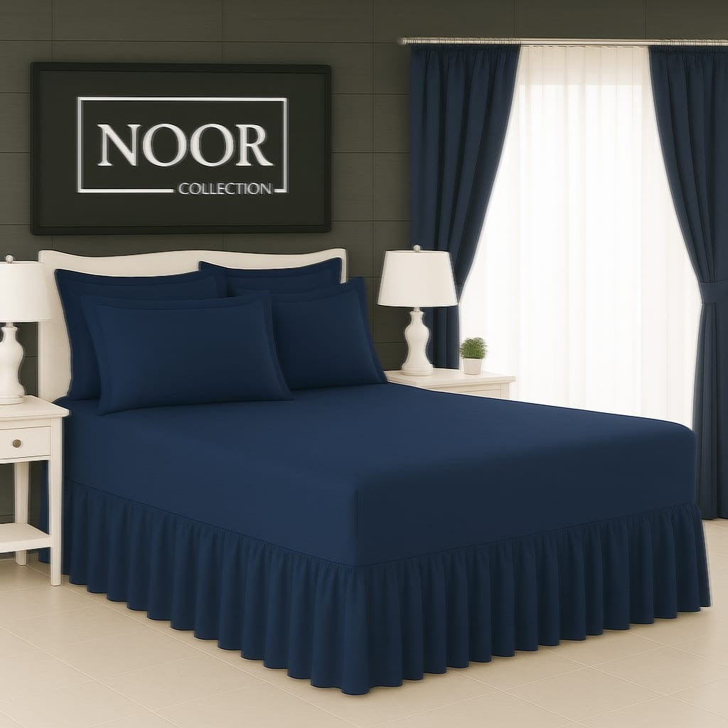 5 Piece Plain Frilled Combo Sheet