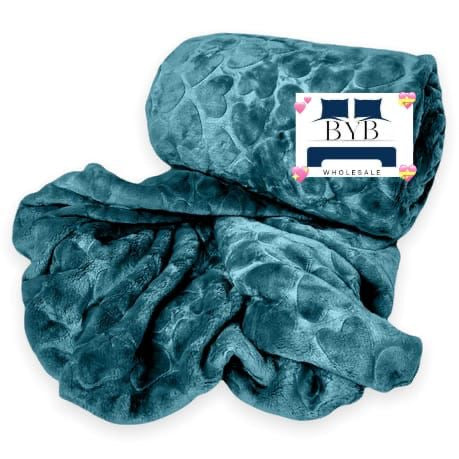 Heart embossed fleece