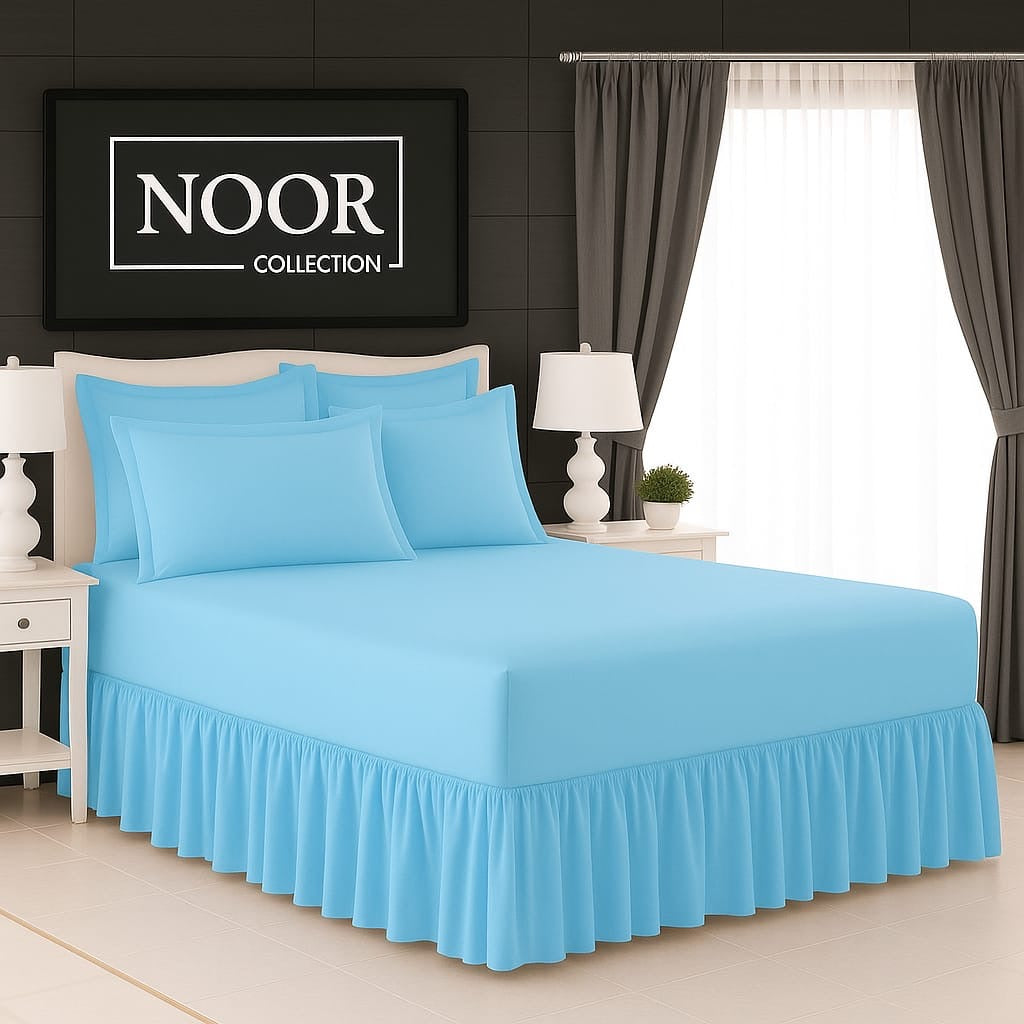 5 Piece Plain Frilled Combo Sheet