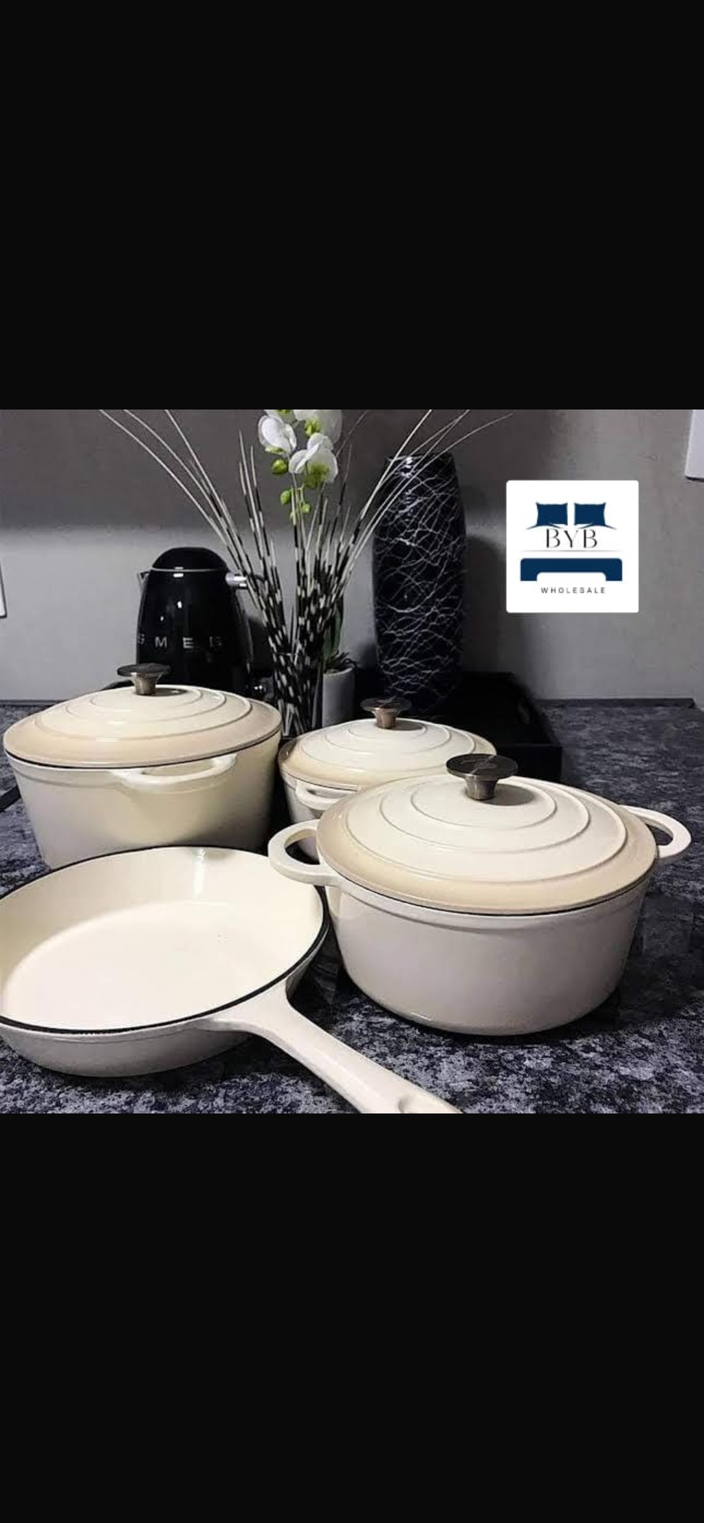 7 Piece Cast Iron pots