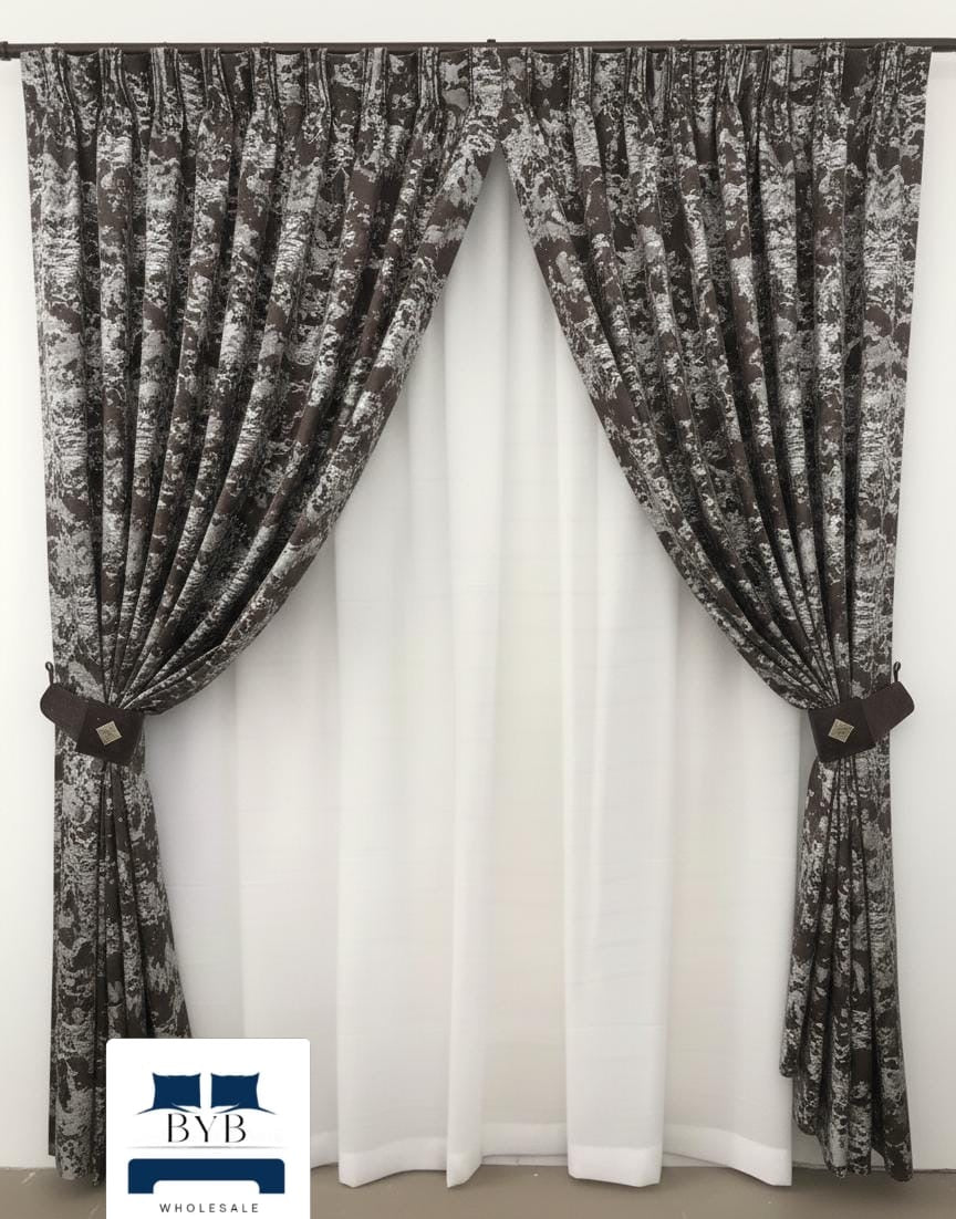 Curtain with Plain Lace