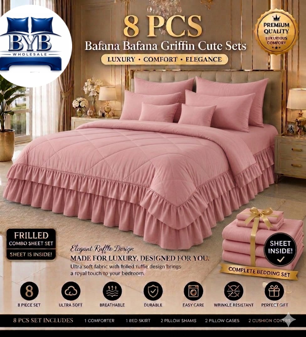8 pcs Bafana Ruffle Comforter set